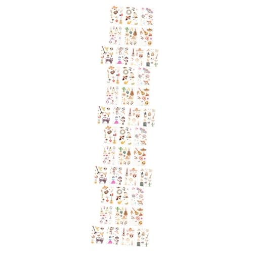 Healvian 40 Blatt Teiliges Set Day Of The Dead Nachtleuchtende Temporäre Tattoos Wasserdichte Gesichtstattoos Partygeschenke Mexikanische Sticker für Karneval und Halloween von Healvian