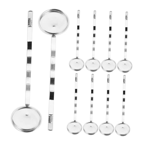 Healvian 40stücke Blanko-haarnadeln Haarspangen Mit Innendurchmesser Metallbasis Haarschmuck Für Frauen Und Mädchen Diy Zubehör Zum Basteln von Healvian