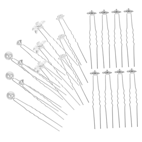 Healvian 40 Stück Teiliges Braut Haarschmuck mit Perlen und Strasssteinen U Förmige Haarnadeln für Sicheren Halt Eleganter Braut Kopfschmuck für Hochzeiten und Festliche Anlässe von Healvian