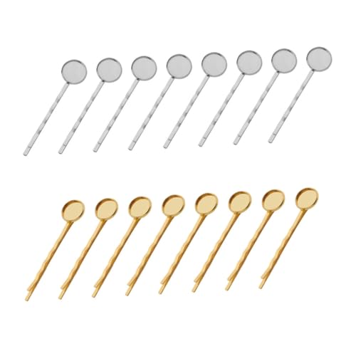 Healvian 40 Stück Teiliges DIY Haarklammer Runde Kupfer Basis Eleganter Haarschmuck für Damen Geeignet für Aufsätze Leicht und Langlebig für Party und Alltag Farben Zufällige Farbe von Healvian