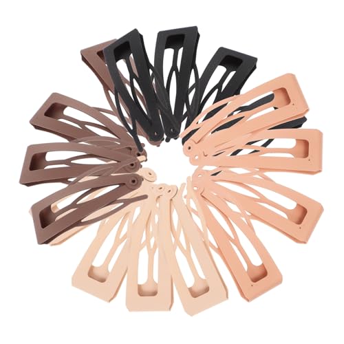 Healvian 40 Stück Teiliges Snap Hair Clip Metall Haarspangen für Mädchen und Frauen Kleine Langlebige Haarklammern in Schwarz Beige Braun und Khaki Komfortabel Robust und Vielseitig für von Healvian