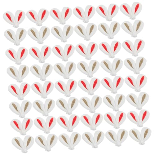 Healvian 40 Stücke Ostern Bunny Ohren Stirnband Haar Clip Decor Zubehör Stoff Ohr Kopfschmuck von Healvian