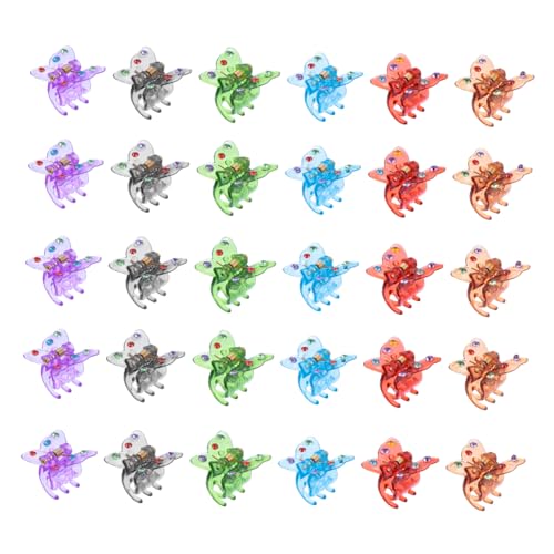 Healvian 48 Stück Teiliges Haarspangen aus Kunststoff Bunte Schmetterlings Haarklammern für Mädchen Leicht Stabil und Haarschonend als Niedliches Haarschmuck Accessoire von Healvian