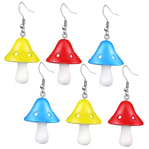 Healvian 4Paar Ohrringe Für Frauen Farbige Dangle Drop Anhänger Ohrringe Leichte Modeaccessoires Für Damen von Healvian