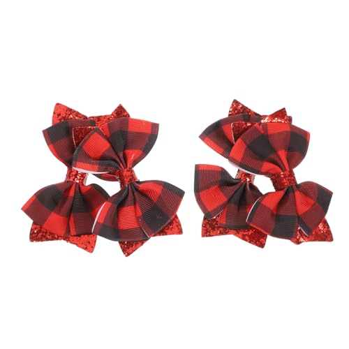 Healvian 4stücke Karierte Schleifenspangen Kleine Haarschleifen Für Mädchen Clipschleifen Als Süßer Haar-schmuck Für Partys Geburtstage Und Alltag von Healvian