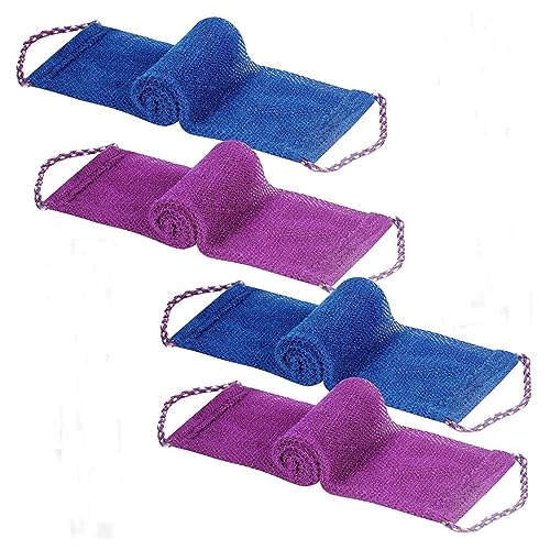 Healvian 4stücke Badetuch Und Duschtuch Lange Streifentücher Für Körperhaut Bequeme Peeling-badetücher in Blau Und Wiederverwendbar Und Hautfreundlich von Healvian
