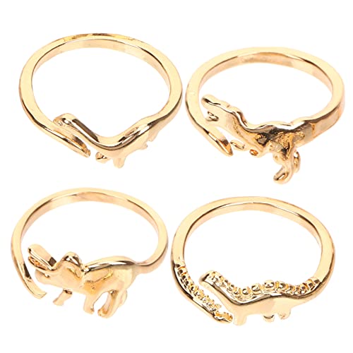 Healvian 4Stücke Teiliges Dinosaurierringe für Frauen Verstellbare Fingerringe Süße Tiermotive für Exquisite Perfektes für Besondere Anlässe Healvian 4Stücke Teiliges Dinosaurierringe für Frauen Verstellbare Fingerringe Süße Tiermotive für Exquisite Perfektes für Besondere Anlässe von Healvian