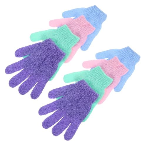 Healvian 4paare Nylon Körperpeeling Handschuhe Für Dusche Bad Reinigung Mit Kordel Für Erwachsene Damen Herren von Healvian