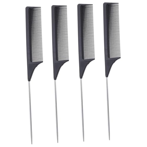 Healvian 4stücke Friseur Kämme Haarschneidekamm Stylingkamm Pintailkamm Für Haarschnitt Und Styling Aus Carbonfaser Mit Bequemer Griffform Für Männer Und Salongebrauch Healvian 4stücke Friseur Kämme Haarschneidekamm Stylingkamm Pintailkamm Für Haarschnitt Und Styling Aus Carbonfaser Mit Bequemer Griffform Für Männer Und Salongebrauch von Healvian