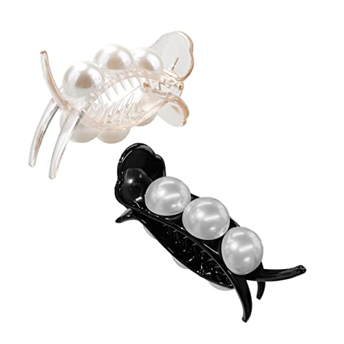 Healvian 4stücke Haarklauenclips Mit Perlen Für Langes Haar Kleine Haarklammern Für Frauen Pferdeschwanzhalter Haarhalter Für Rücken Geeignet Für Haartypen von Healvian