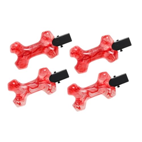 Healvian 4stücke Haarnadeln in Hundeknochenform Aus Harz Und Metall Für Mädchen Und Frauen Rot Halloween-haarschmuck Passend Zu Verschiedenen Frisuren von Healvian