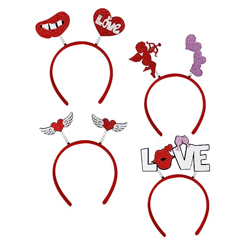 Healvian 4stücke Herz Dekorative Haarreifen Für Valentinstag Und Partys Einstellbare Elastische Haarschmuck-accessoires Für Und Mädchen Für Und Veranstaltungen Healvian 4stücke Herz Dekorative Haarreifen Für Valentinstag Und Partys Einstellbare Elastische Haarschmuck-accessoires Für Und Mädchen Für Und Veranstaltungen von Healvian