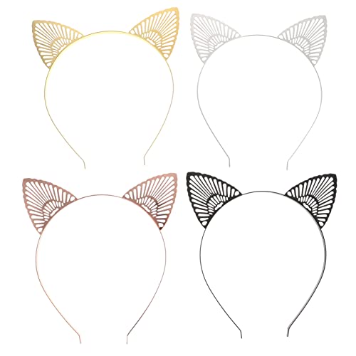 Healvian 4stücke Katzenohren Haarreifen Metall Verstellbare Leichte Haarschmuck Für Halloween Cosplay Und Partys Und Roségold Healvian 4stücke Katzenohren Haarreifen Metall Verstellbare Leichte Haarschmuck Für Halloween Cosplay Und Partys Und Roségold von Healvian