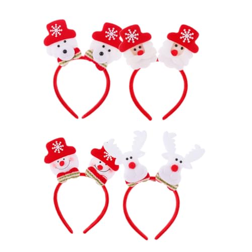 Healvian 4stücke Kopfschmuck Leuchtend Für Party Haarband Mit Schneemann Motiv Haarreif Weihnachts Design Haarschmuck Für Festive Anlässe von Healvian