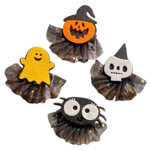 Healvian 4stücke Teiliges Halloween Haarschmuck Netz-veil Clips Mit Spinnen Kürbis Und Lustige Haaraccessoires Für Damen Zu Halloween Für Partys Und Cosplay von Healvian
