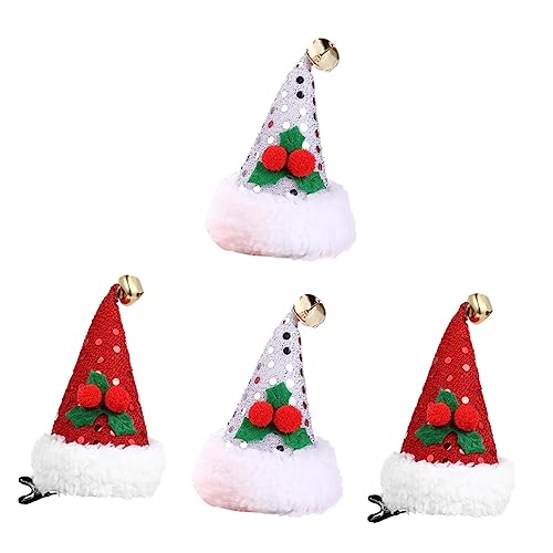 Healvian 4stücke Weihnachtsmützen Haarklammern Mit Für Festliche Anlässe Niedliche Haarclips Für Weihnachten Partys Und Feiertage Stilvolle Accessoires Für Damen von Healvian