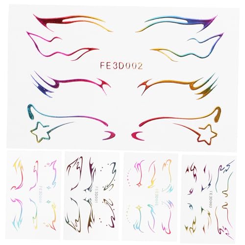 Healvian 5blätter Eyeliner-aufkleber Schmetterlings-design Temporär Selbstklebend Für Augen-make-up Bühne Alltag Gesicht Tattoos Lidschatten-aufkleber von Healvian