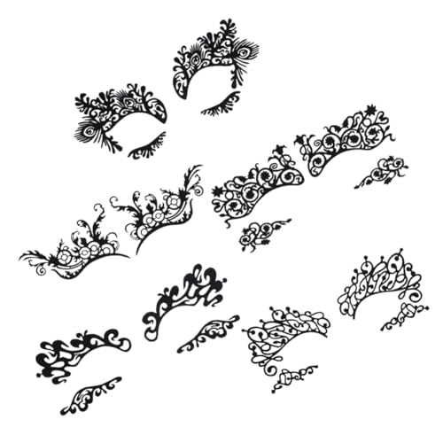 Healvian Wiederverwendbare Gothic Makeup Eyeliner Aufkleber Selbstklebende Gothic Eye Decals Für Events Zufälliger Stil von Healvian