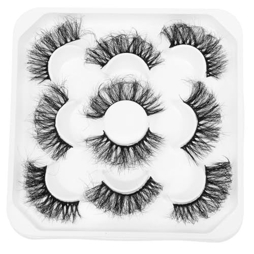 Healvian 5 Paare Flauschige Falsche Wimpern Weiche Natürliche Fake Eyelashes für Langanhaltendes Make Up Hautfreundlich Vielseitig Einsetzbar für Frauen und Besondere Anlässe von Healvian