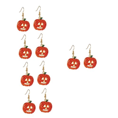 Healvian 5 Paare Halloween Ohrringe Damen Kristallbesetzte Kürbis Ohrhänger Baumschmuck Modisch Funkelnd Für Party Cosplay Festliche Anlässe von Healvian