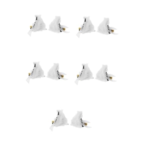 Healvian 5 Paare Katzenohren Haarclips Tierisches Cosplay Haarschmuck Leichte Clips Für Halloween Karneval Und Themenpartys von Healvian