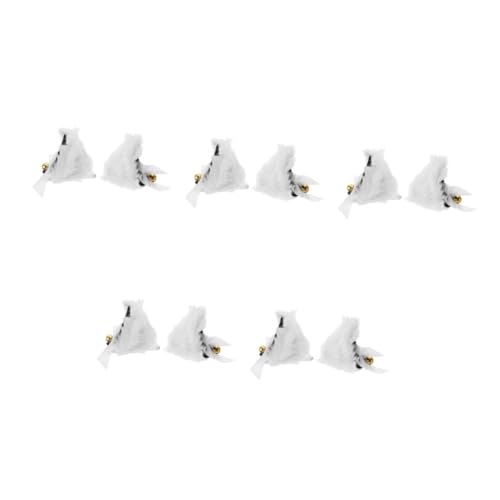 Healvian 5 Paare Katzenohren Haarspangen Furry Cosplay Haarclips für Halloween Kostüm Party Damen Tierohren Haarschmuck von Healvian