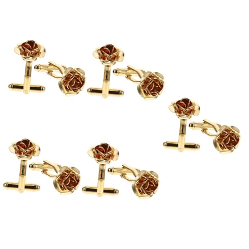 Healvian 5 Paare Klassische Cufflinks für Herren Goldene Manschettenknöpfe für Hochzeiten Besondere Anlässe Perfektes Herrenaccessoire für Outfits Healvian 5 Paare Klassische Cufflinks für Herren Goldene Manschettenknöpfe für Hochzeiten Besondere Anlässe Perfektes Herrenaccessoire für Outfits von Healvian
