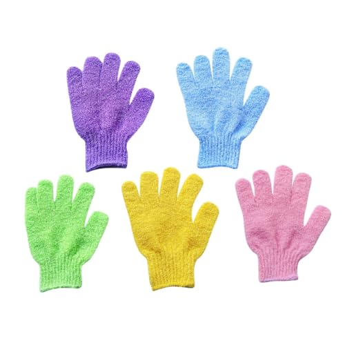 Healvian 5 Paare Peelinghandschuhe Fünf Finger Design Badehandschuh Waschhandschuh Körperpeeling Duschhandschuhe für Männer Frauen Einheitsgröße Elastisch Beidseitig Verwendbar Healvian 5 Paare Peelinghandschuhe Fünf Finger Design Badehandschuh Waschhandschuh Körperpeeling Duschhandschuhe für Männer Frauen Einheitsgröße Elastisch Beidseitig Verwendbar von Healvian