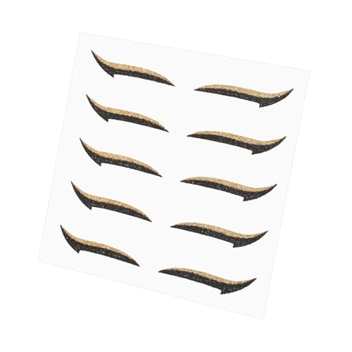 Healvian 5 Paare Selbstklebende Eyeliner und Lidschatten Aufkleber Glitzer Eyeliner Sticker für Party Make Up Wasserfest und Schweißresistent für Kreative Looks und Schnelle Anwendungen von Healvian