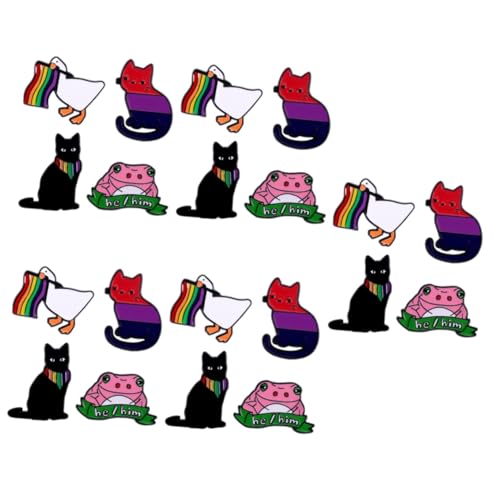 Healvian 5 Sätze Kleine Tierbrosche Süßes Revers Große Cartoon Kleiderbrosche Schalbrosche Tierbrosche Schalbrosche Clip Pullover Schalclips Damen Tierbrosche 4 Stück * 5 von Healvian