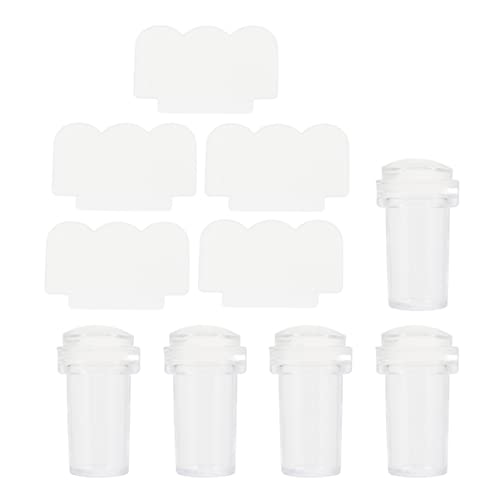 Healvian 5sätze Nagel-stempel Für Maniküre Diy Nail Art Stanzen Dichtung Mit Schaber Transparent Für Anfänger Und Profis von Healvian