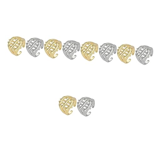 Healvian 5 Sätze Offene Fingerringe Für Herren Metallringe Schmuckstücke Für Männer Für Besondere Anlässe Langlebig 2 Stück * 5 von Healvian