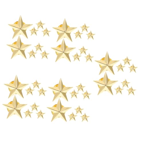Healvian 5 Sätze Pentagramm Abzeichen Dekoration Weihnachtsgeschenke Anstecknadel Für Männer Anstecknadeln Für Tasche Anzug Anstecknadel Brosche Anstecknadel Stern 8 Stücke * 5 von Healvian