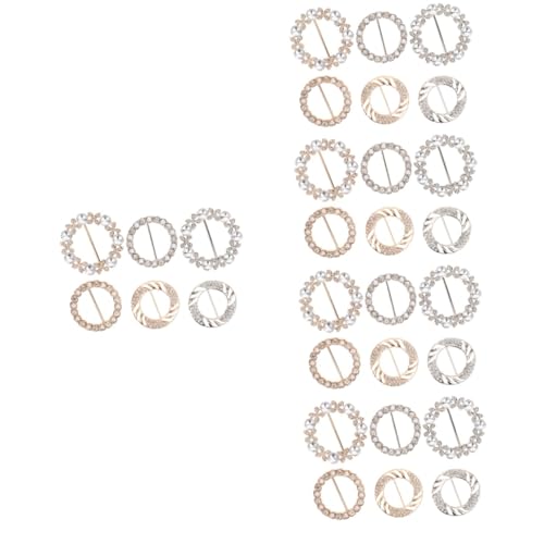 Healvian 5 Sätze Schalschnalle Aus Metall Rund Strass Schals Austauschbarer Schalring Schalschnallen Praktischer Schalring Multifunktionaler Schalclip Praktischer 6 Stück * 5 von Healvian