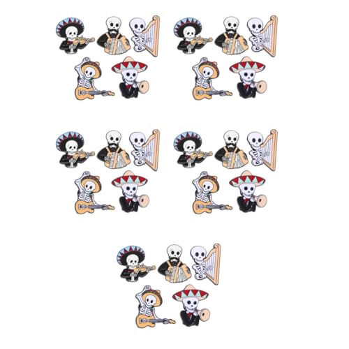 Healvian 5 Sätze Skull Broschen Lustige Anstecker Für Taschen Jacken Und Kleidung Accessoires Im Mixed Style Für Und Partys 5 Stück * 5 von Healvian
