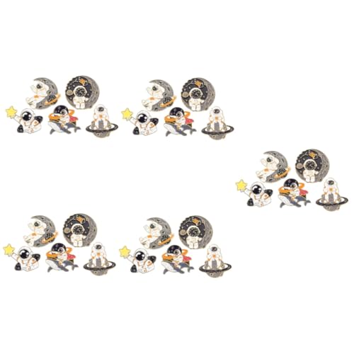 Healvian 5 Sätze Teiliges Astronauten Broschen Metall Anstecker Für Kleidung Taschen Hüte Schals Kreative Dekoration Im Cartoon Langlebig Auffällig 5 Stück * 5 von Healvian