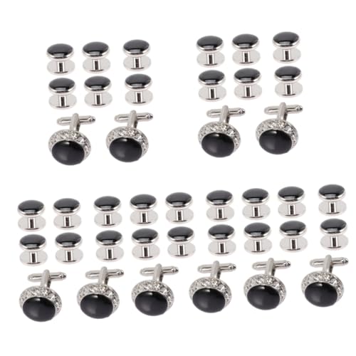Healvian 5 Sätze Teiliges Rhinestone Manschettenknöpfe Für Anzüge Accessoires Für Hochzeit Business Besondere Anlässe 8 Stücke * 5 von Healvian