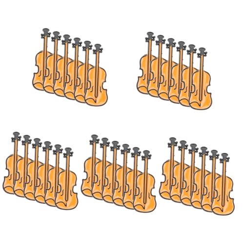 Healvian 5 Sätze Violine Broschen Für Damen Herren Metall Anstecknadeln Für Kleidung Hüte Taschen Kreative Instrumente Schmuckdekorationen 6 Stück * 5 von Healvian
