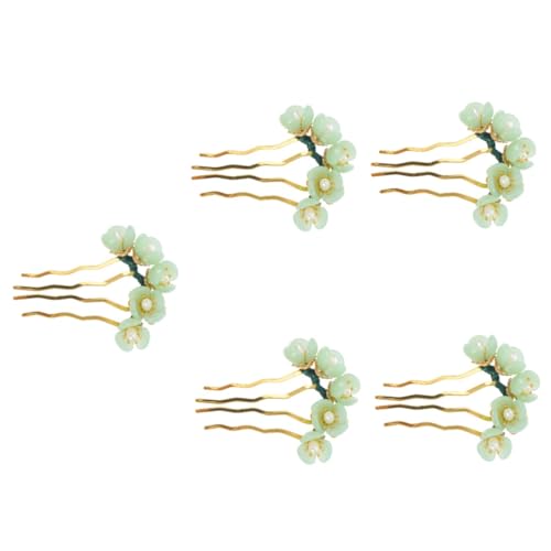 Healvian 5 Stck Handgefertigter Jade Blumen Haarschmuck Chinesische Klassische Haarnadel für Frauen und Mädchen Langlebig Eleganter Vintage Haarstab für Vielseitiges Styling Healvian 5 Stck Handgefertigter Jade Blumen Haarschmuck Chinesische Klassische Haarnadel für Frauen und Mädchen Langlebig Eleganter Vintage Haarstab für Vielseitiges Styling von Healvian
