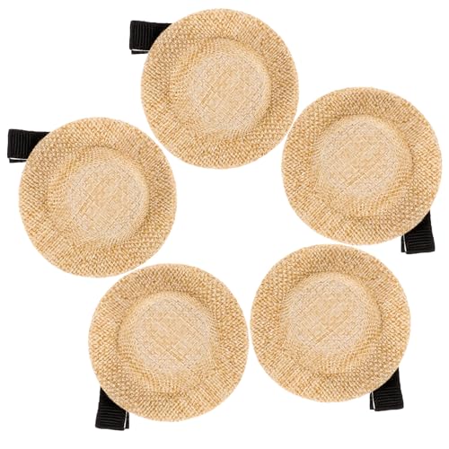 Healvian 5 Stck Teiliges Mini Hut Haarspangen aus Metall und Stoff Leichte Langlebige Haarklammern für Mädchen Niedliche Haaraccessoires für Alltag Party Geburtstag Hochzeit Geeignet von Healvian