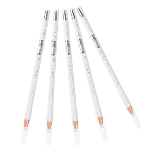 Healvian 5 Stck. Wasserfester Augenbrauenstift Weiß Teiliges Langanhaltend Verschmierungsfrei Geschmeidig Natürliches Augenbrauen Make Up für Damen Einfach Anzuwenden Modisch und Praktisch von Healvian