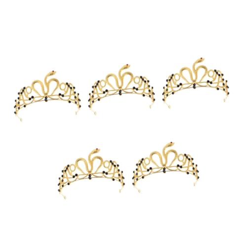 Healvian 5 Stück Ägyptische Schlangenkronen Haarreif aus Langlebiger Legierung mit Funkelnden Strasssteinen Komfortabel und Sicher für Hochzeit Geburtstag Halloween Braut und Party Queen von Healvian