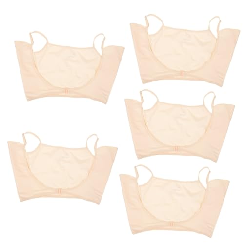 Healvian 5 Stück Achselschweißpads Sommerbluse Sommershirt Sommerweste Waschbare Schweißweste Gym Shirts Blusen Für Damen Mädchen Schweißweste Damen Atmungsaktives Unterhemd Polyester von Healvian