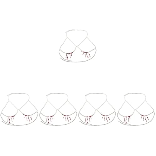 Healvian 5 Stück Damen Gothik Perlen Körperkette für Halloween Party Brustkette mit Leichtem Design für Festivals Nachtclubs und Besondere Anlässe von Healvian