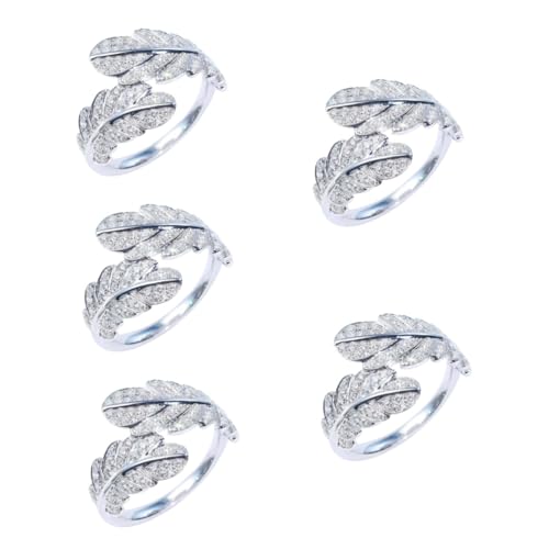 Healvian 5 Stück Damen Ring mit Verstellbarer Eleganter Federdesign Schmuckring für Frauen für Ergänzung zu Ihrem Outfit Healvian 5 Stück Damen Ring mit Verstellbarer Eleganter Federdesign Schmuckring für Frauen für Ergänzung zu Ihrem Outfit von Healvian