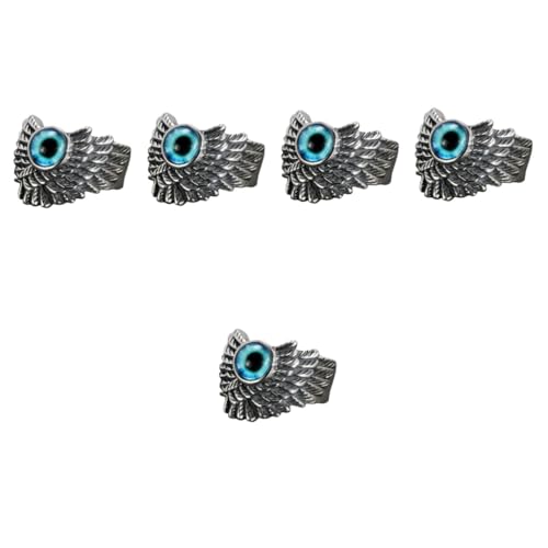 Healvian 5 Stück Evil Eye Ring Verstellbarer Offener Ring für Frauen Geometrischer Blaue Auge Schmuck Fingerzierde für Partys und Alltagslooks Healvian 5 Stück Evil Eye Ring Verstellbarer Offener Ring für Frauen Geometrischer Blaue Auge Schmuck Fingerzierde für Partys und Alltagslooks von Healvian
