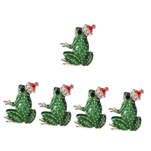 Healvian 5 Stück Frosch Brosche Legierung Niedlicher Emaille Anstecker für Kleidung Taschen Schals Langlebiges Design für Familie Freunde Farbenfrohe Dekoration von Healvian