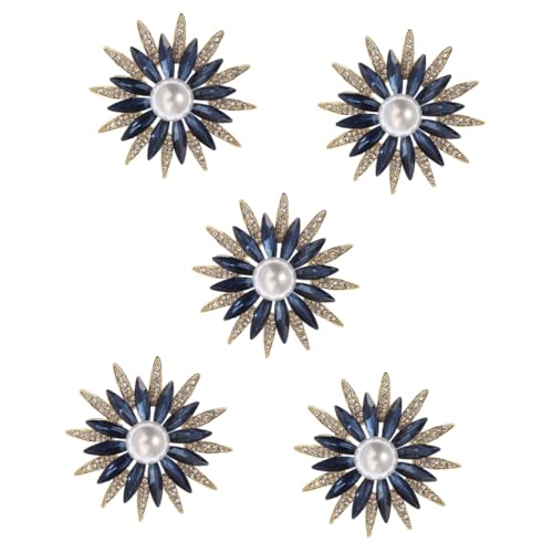 Healvian 5 Stück Geometrische Kristallbrosche für Damen Herren Anstecknadel für Kleidung Festlichkeiten Besondere Anlässe für Anzüge Cardigans Zeitloses Accessoire von Healvian