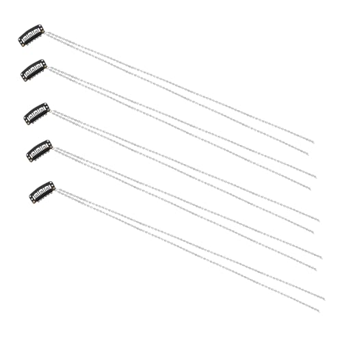 Healvian 5 Stück Haarspange Mit Blitzbohrerkette Haarschmuck Für Mädchen Quasten Haarschmuck Glitzer Haarspangen Für Mädchen Strass Haarspangen Für Frauen Metall Haarnadel von Healvian