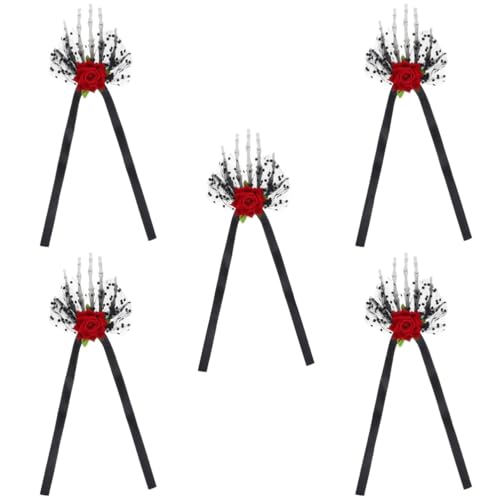 Healvian 5 Stück Halloween Haarspange mit Skeletthand und Einzigartiges Haarschmuck Accessoire für Mädchen für Kostümpartys Halloween Feiern und Festliche Anlässe von Healvian
